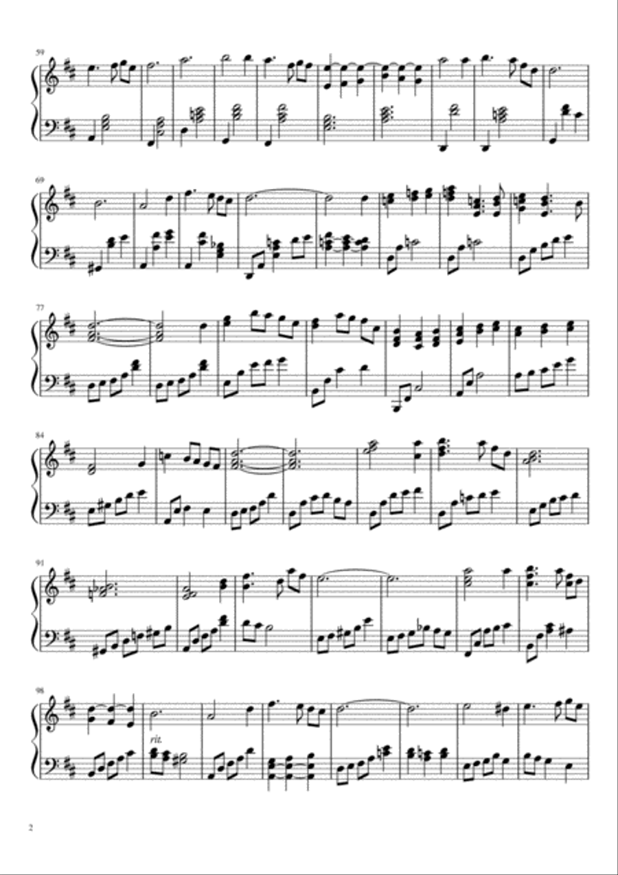 What a Friend We Have in Jesus/Gymnopédie No. 1 Piano Solo scores gallery preview page 2