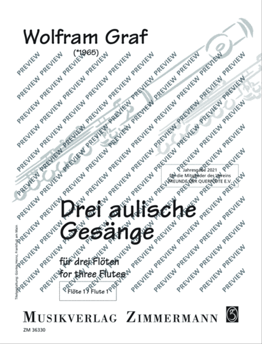 Drei aulische Gesänge Flute Trio scores gallery preview page 19