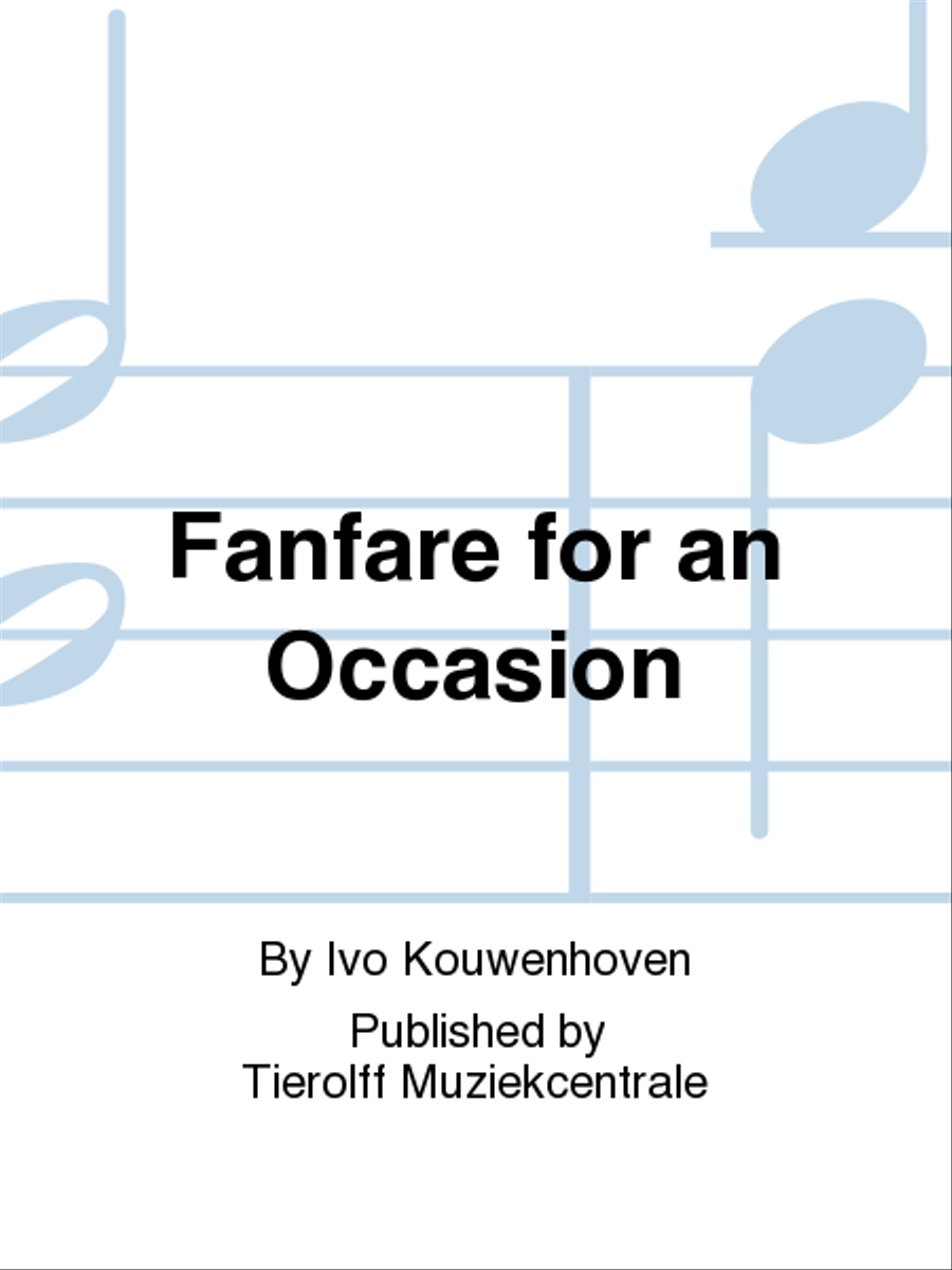 Fanfare For An Occasion Fanfare For An Occasion Concert Band scores gallery preview page 1