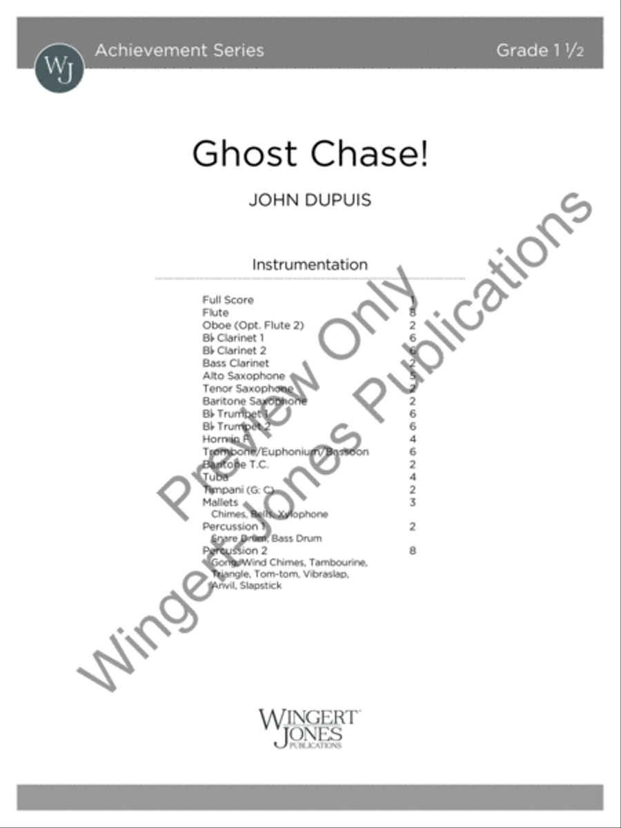 Ghost Chase! Concert Band scores gallery preview page 2