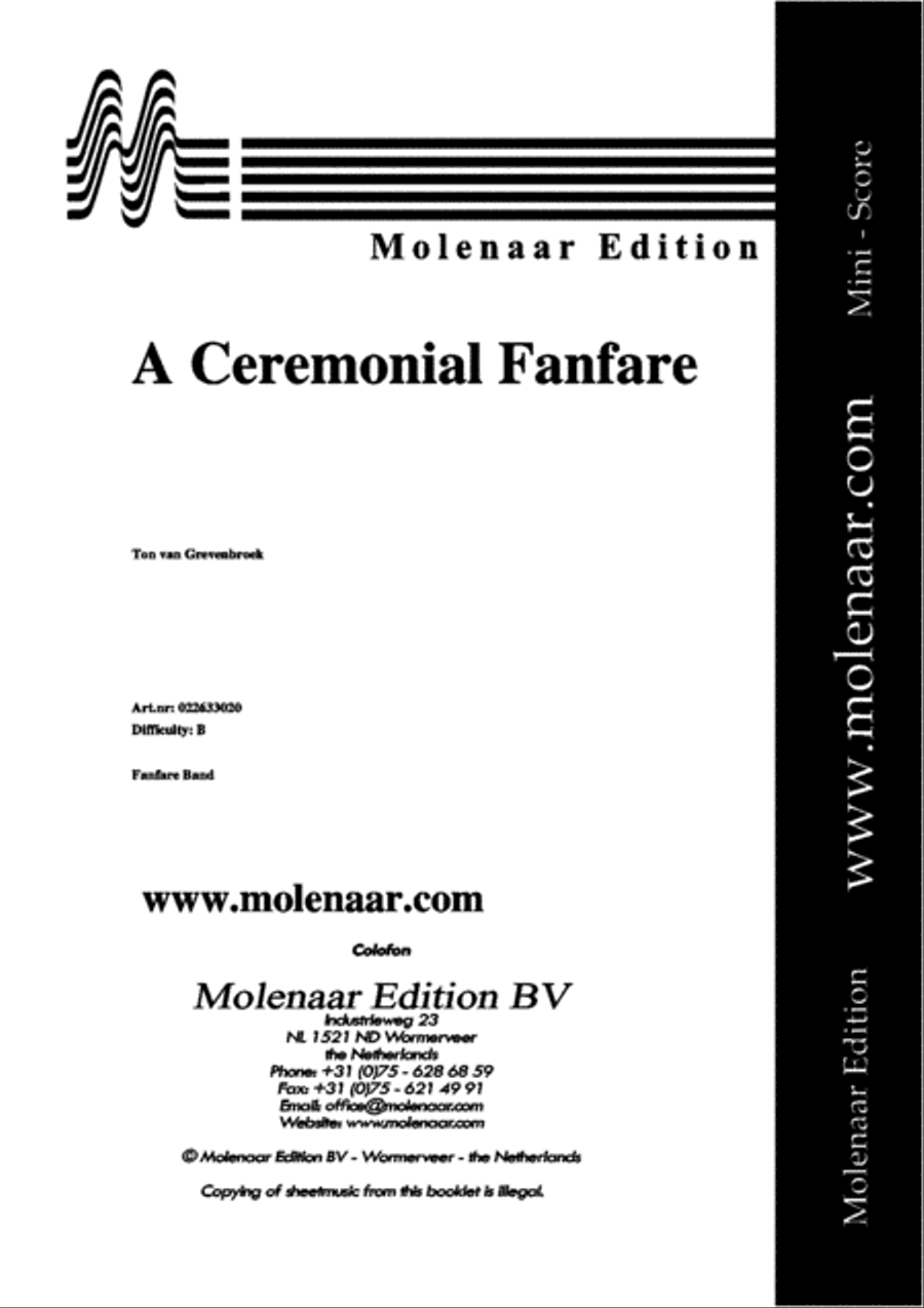 A Ceremonial Fanfare A Ceremonial Fanfare Fanfare Band scores gallery preview page 2