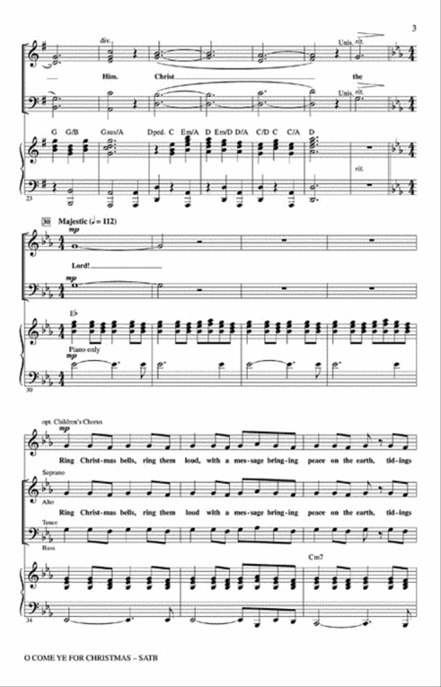 O Come Ye for Christmas (Medley) 4-Part scores gallery preview page 3