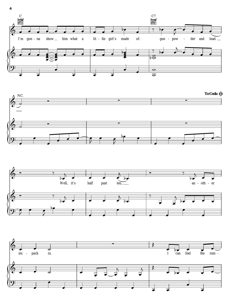 Gunpowder & Lead Piano, Vocal, Guitar scores gallery preview page 4