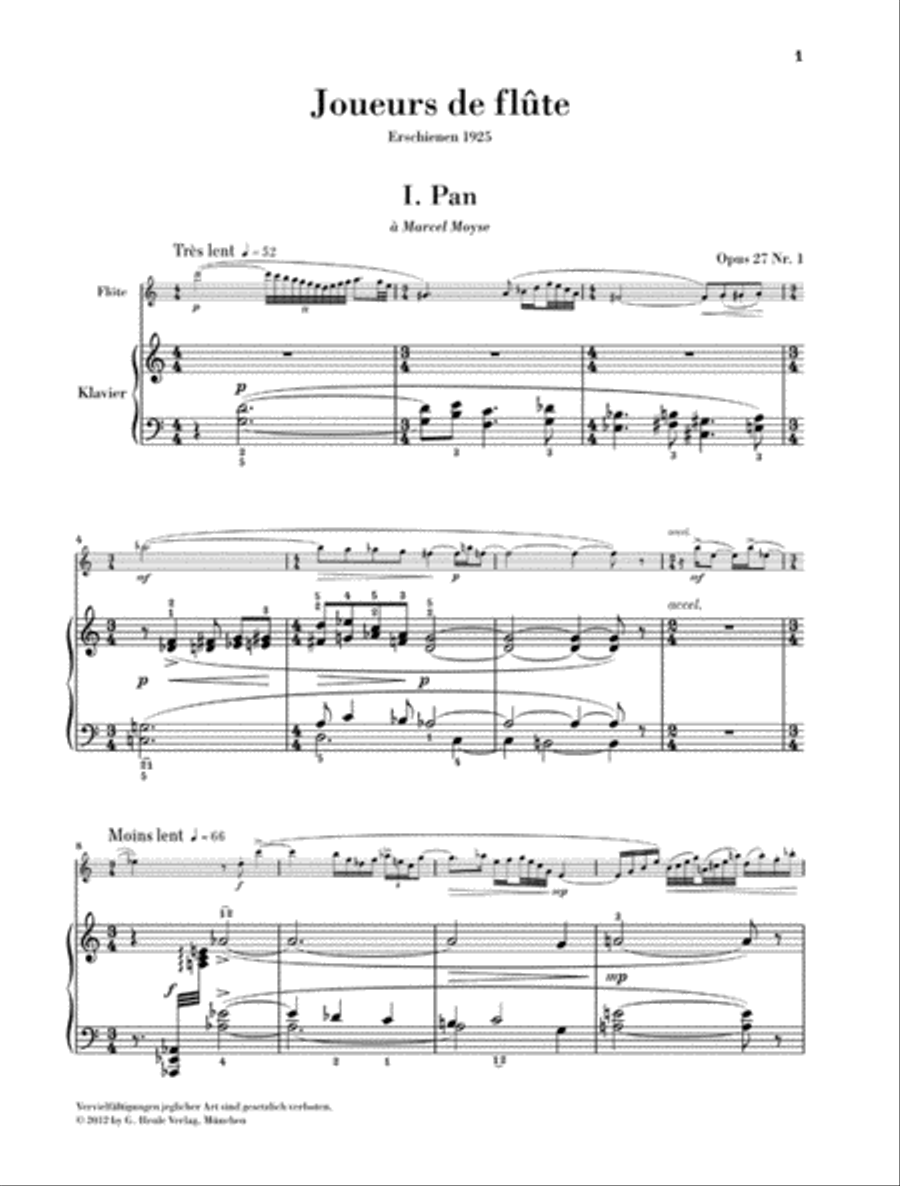 Joueurs de Flute, Op. 27