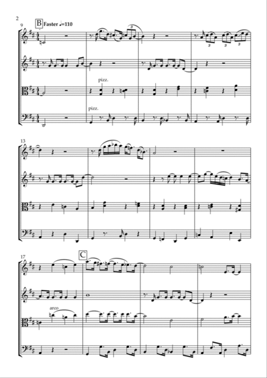 They Can't Take That Away From Me String Quartet scores gallery preview page 4