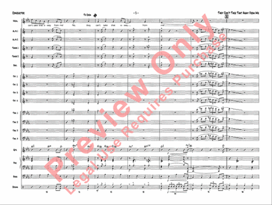 They Can't Take That Away from Me Jazz Ensemble scores gallery preview page 8