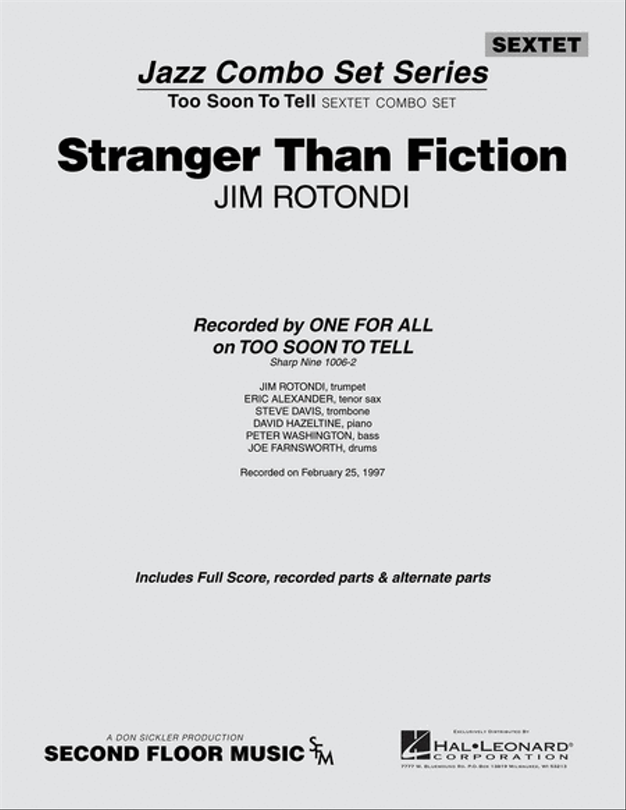 Stranger Than Fiction Stranger Than Fiction Jazz Ensemble scores gallery preview page 1