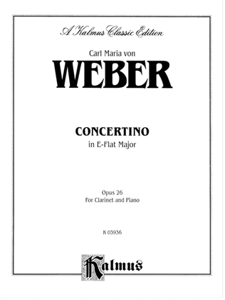 Book cover for Weber: Concertino in E flat Major, Op. 26