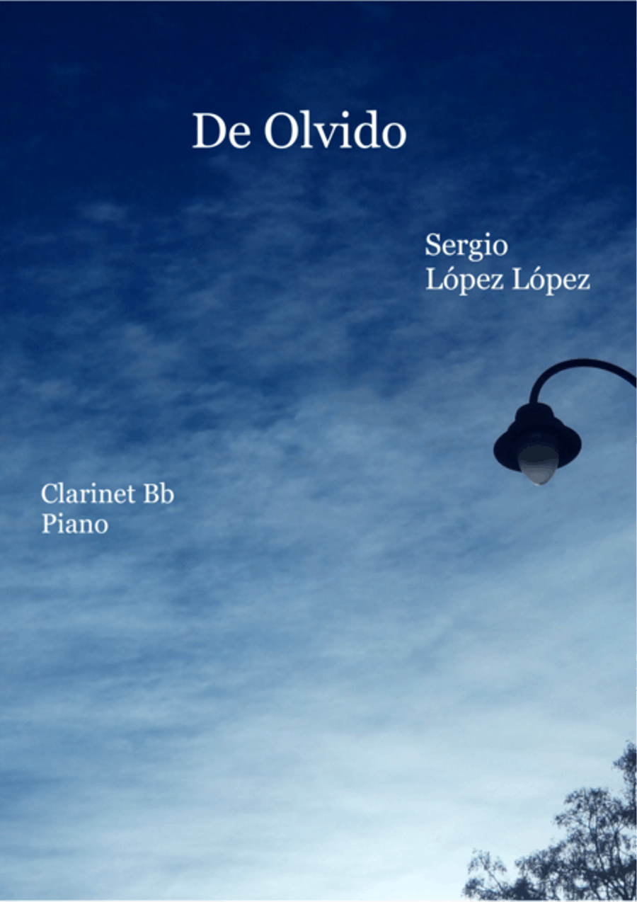 De Olvido Clarinet Solo scores gallery preview page 1