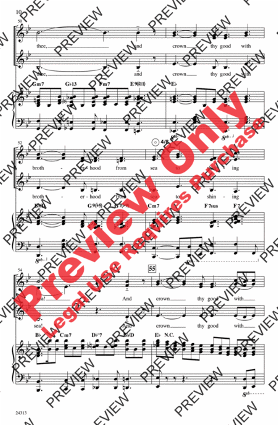 America, the Beautiful Women's Choir scores gallery preview page 10