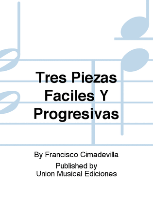 Book cover for Tres Piezas Faciles Y Progresivas
