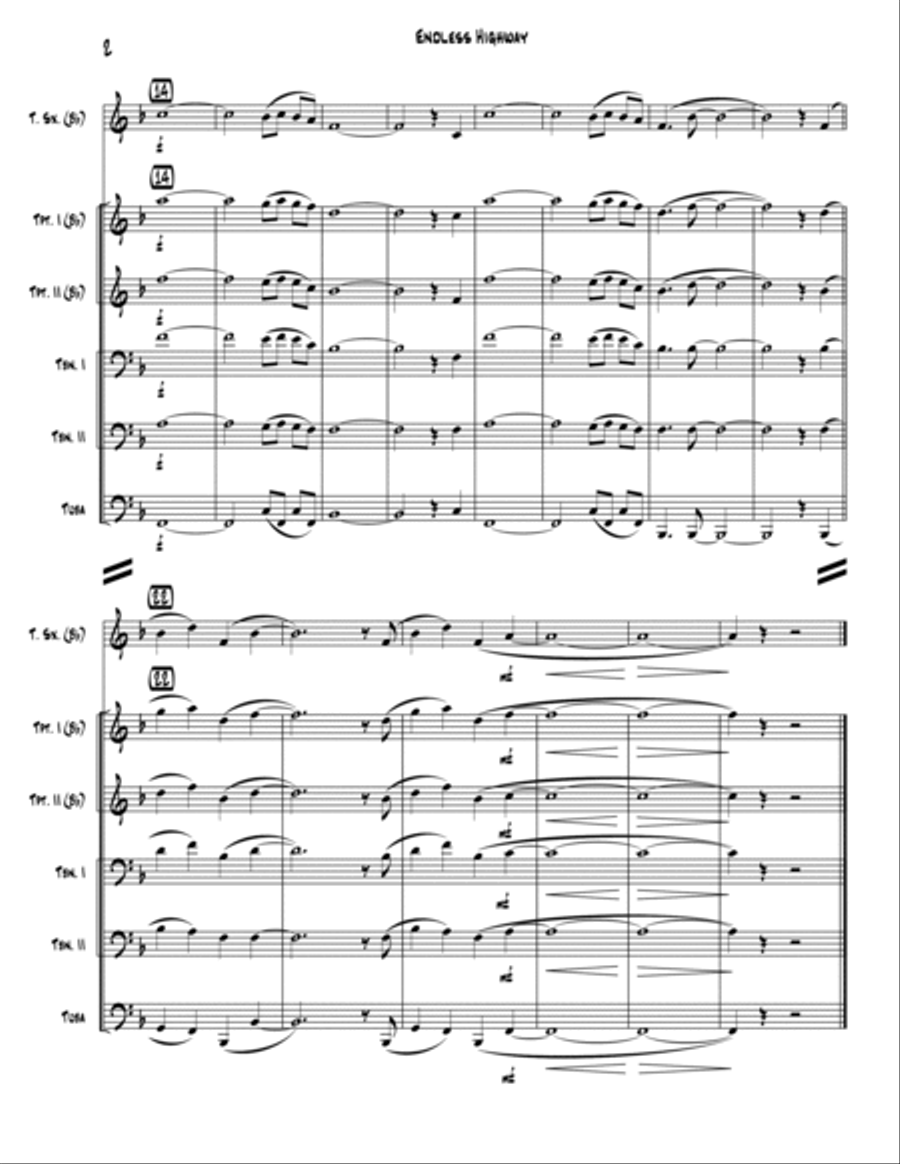 Endless Highway Brass Ensemble scores gallery preview page 2