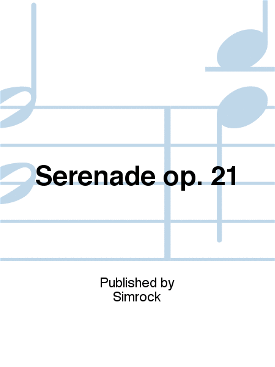 Serenade op. 21 Serenade op. 21 Accordion Orchestra scores gallery preview page 1