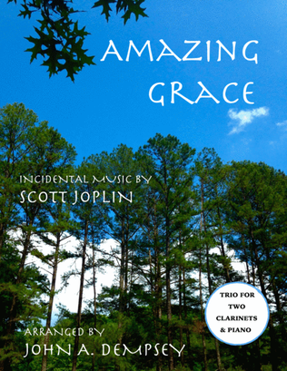 Book cover for Amazing Grace / The Entertainer (Trio for Two Clarinets and Piano)