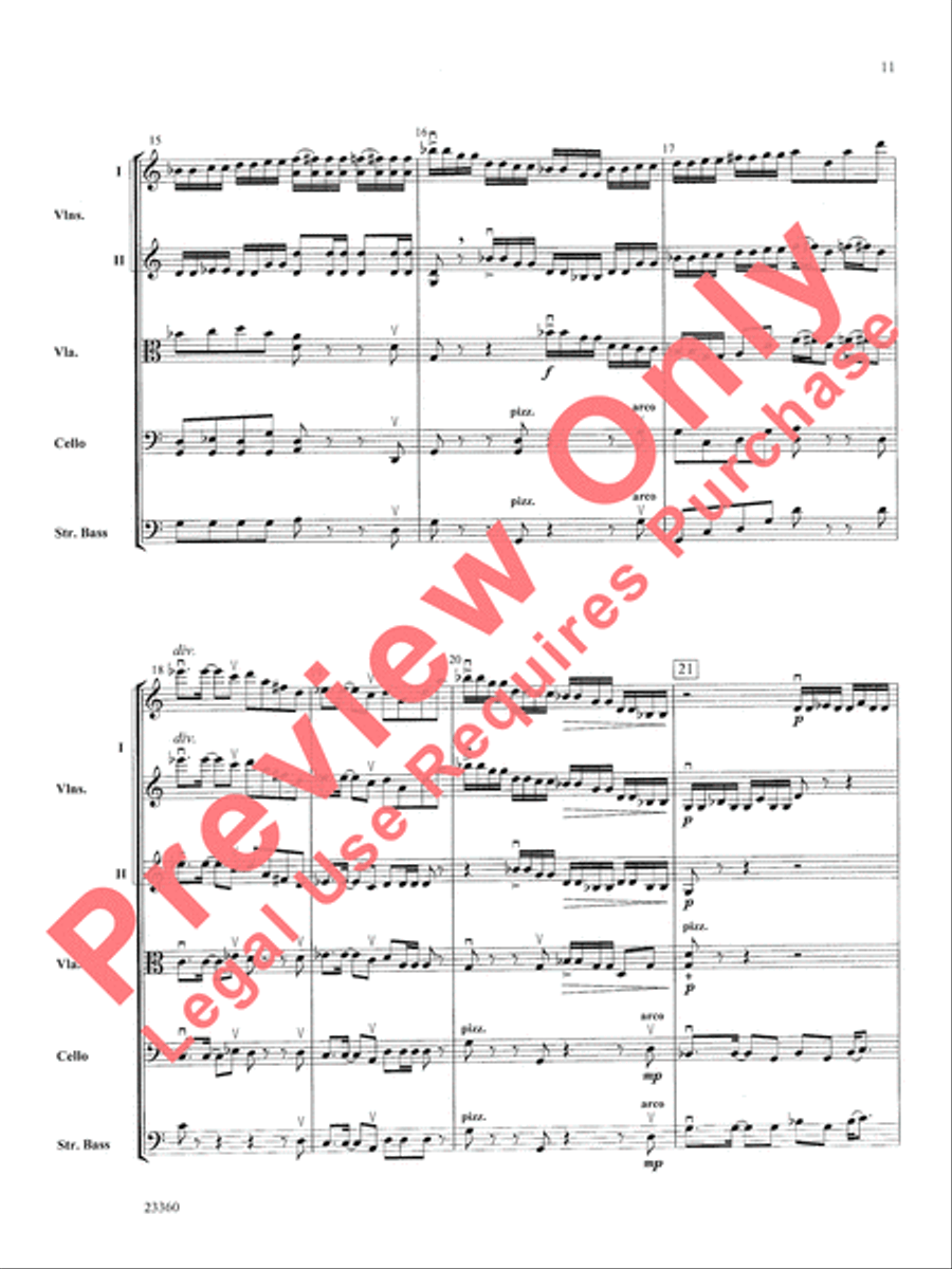 Folk Tune Air and Fiddler's Fury String Orchestra scores gallery preview page 12