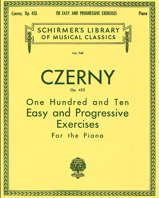 Book cover for 110 Easy and Progressive Exercises, Op. 453