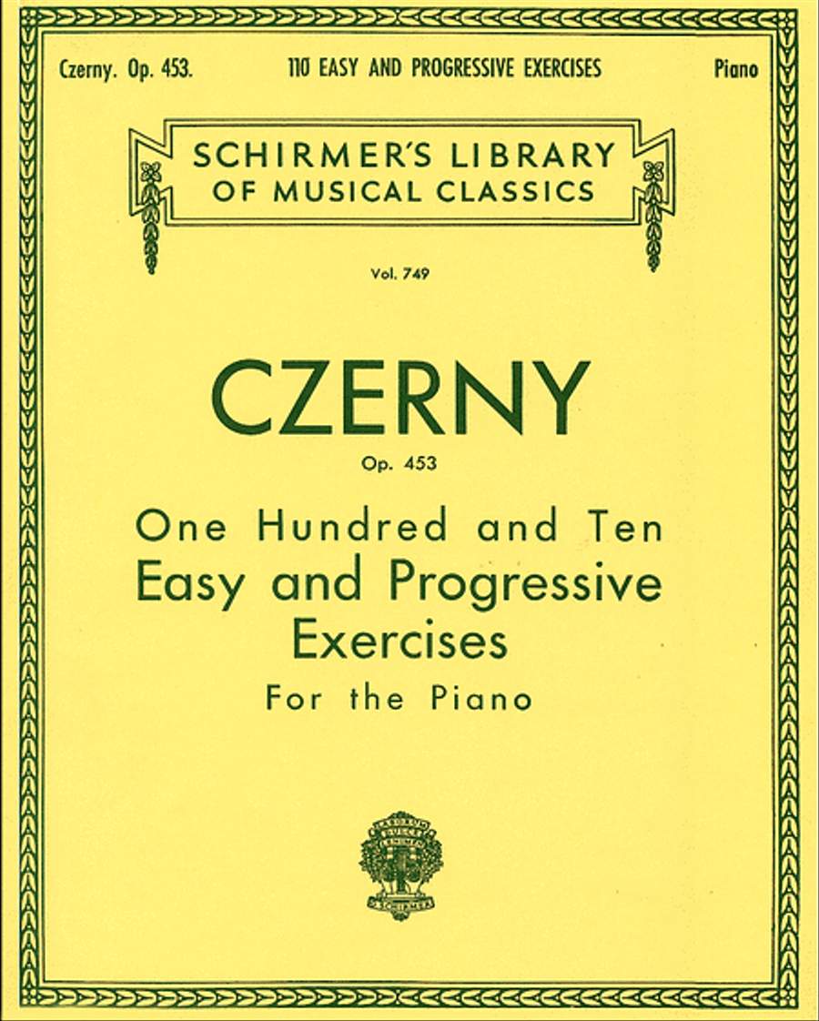 Book cover for 110 Easy and Progressive Exercises, Op. 453