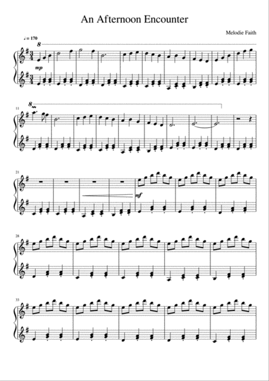 An Afternoon Encounter Piano Method scores gallery preview page 1