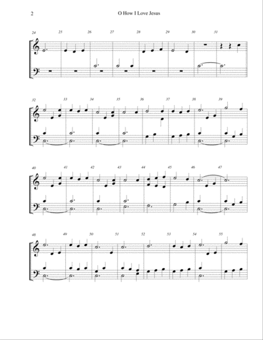 O How I Love Jesus - for 3-octave handbell choir 3-Octaves scores gallery preview page 2