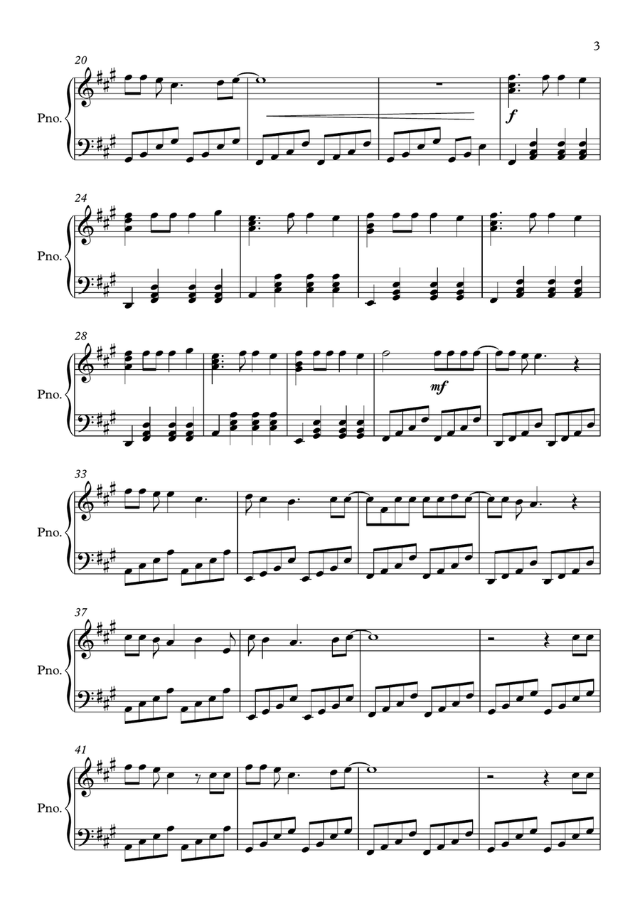 Numb Piano Solo scores gallery preview page 3