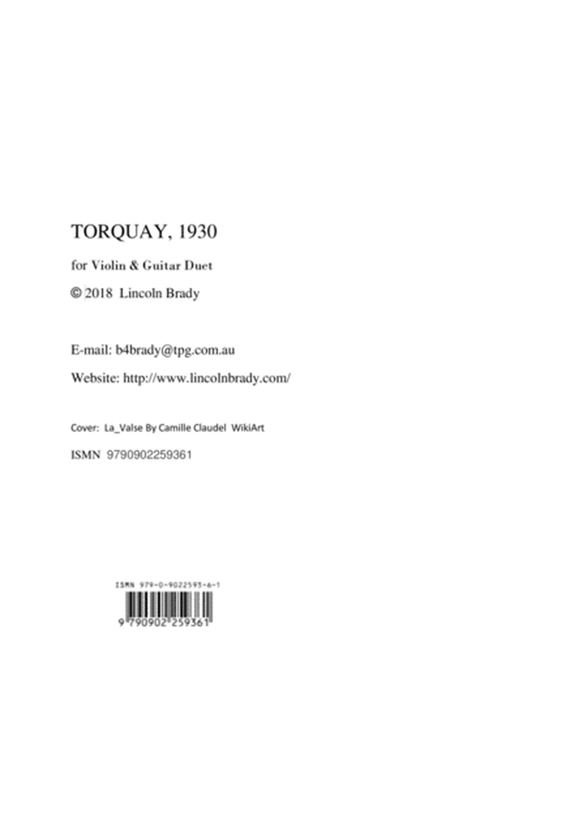 TORQUAY, 1930 - Clarinet & Guitar Duet image number null