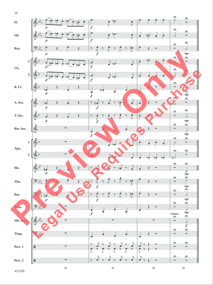 Beetlejuice Beetlejuice Concert Band scores gallery preview page 16