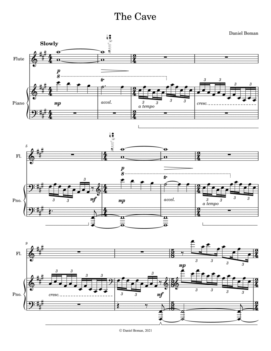The Cave The Cave Woodwind Duet scores gallery preview page 1