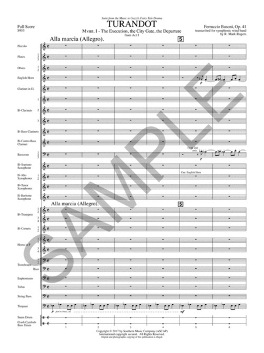 Turandot Turandot Concert Band scores gallery preview page 4