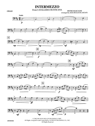 Intermezzo (from Cavalleria Rusticana): Cello