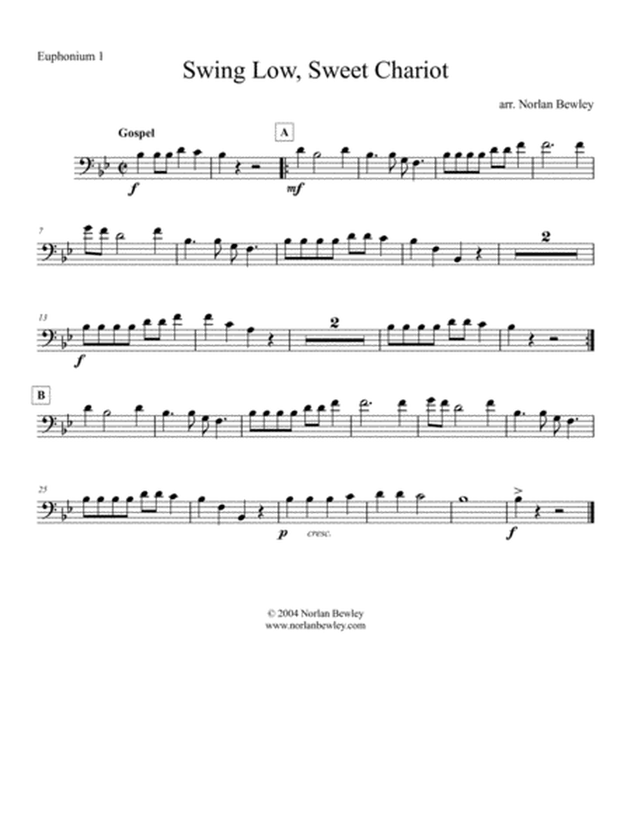 Swing Low Sweet Chariot - Tuba/Euphonium Quartet image number null