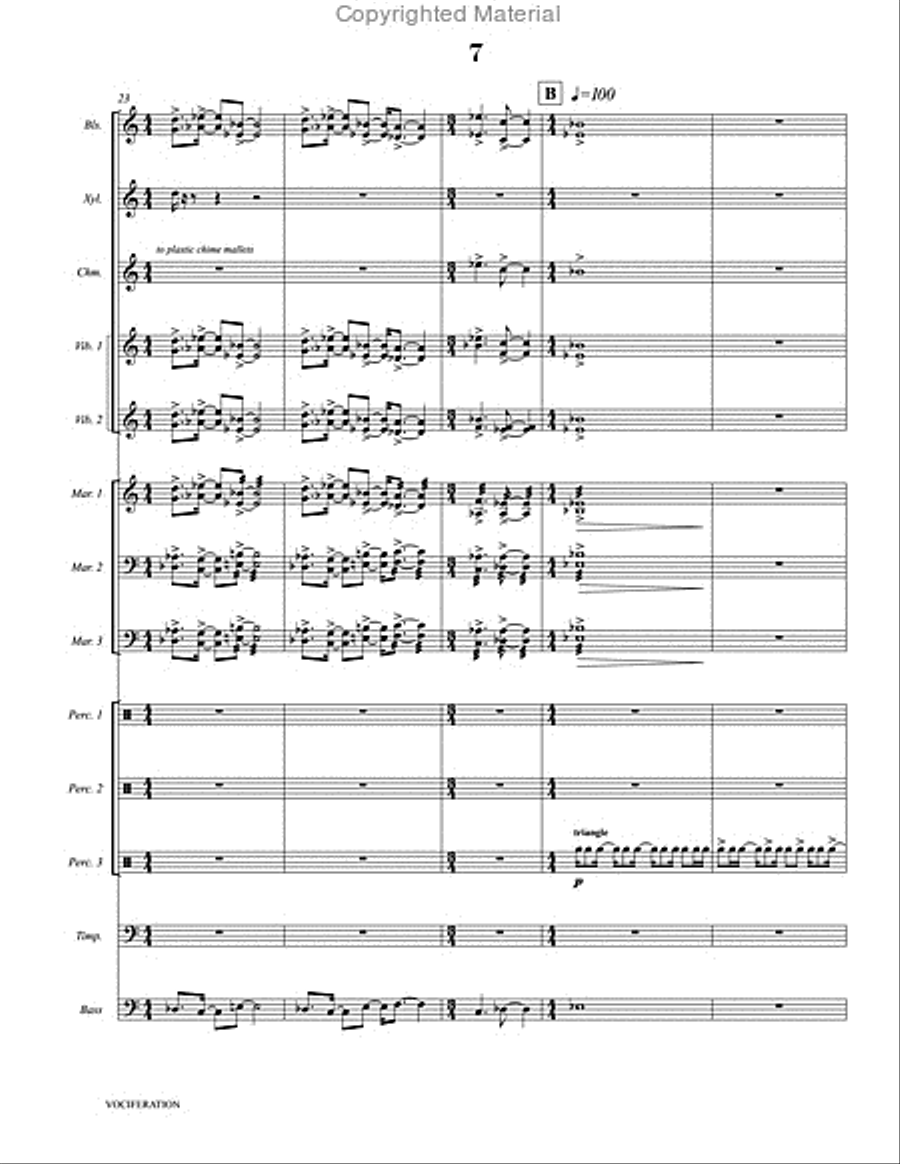 Vociferation Percussion Ensemble scores gallery preview page 8