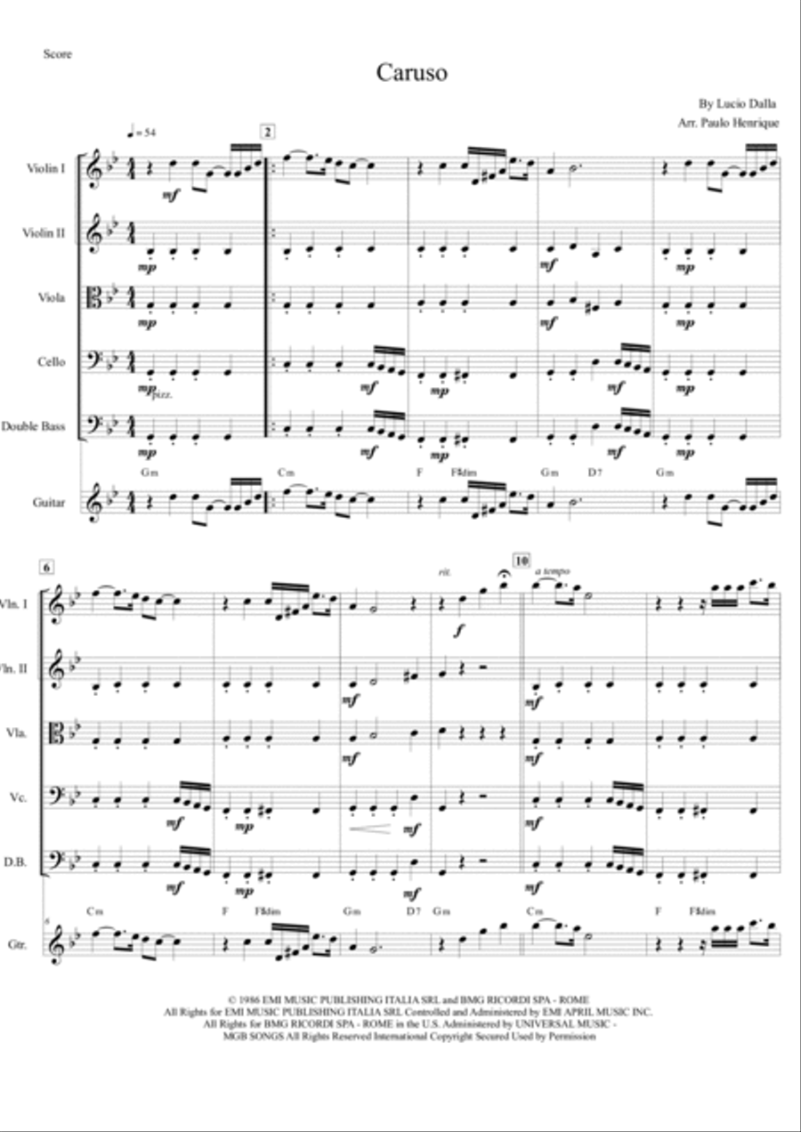 Caruso String Quintet scores gallery preview page 2