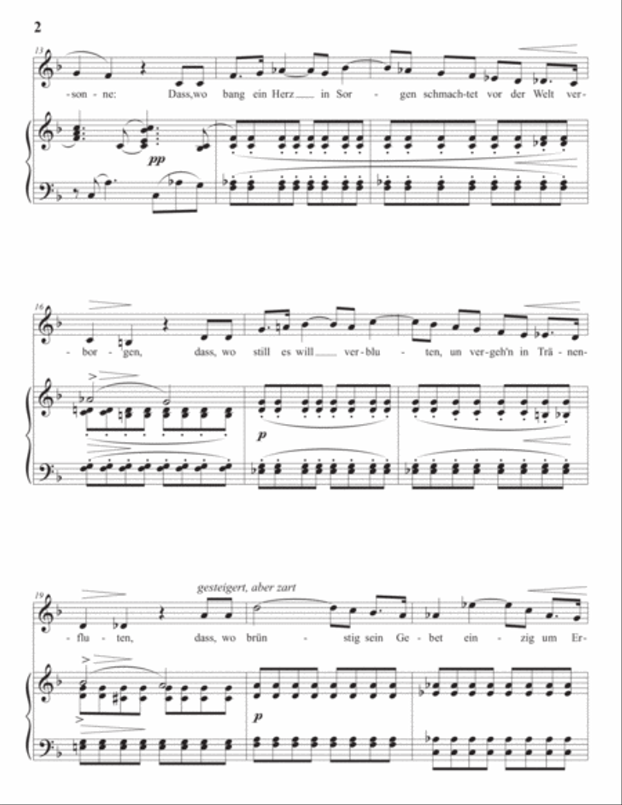 WAGNER: Der Engel (transposed to F major) Voice scores gallery preview page 3