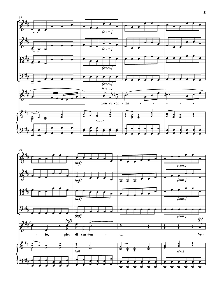 VIVALDI Antonio: Vedrò con mio diletto, aria from the opera Il Giustino, score and parts (B minor) Chamber Orchestra scores gallery preview page 5