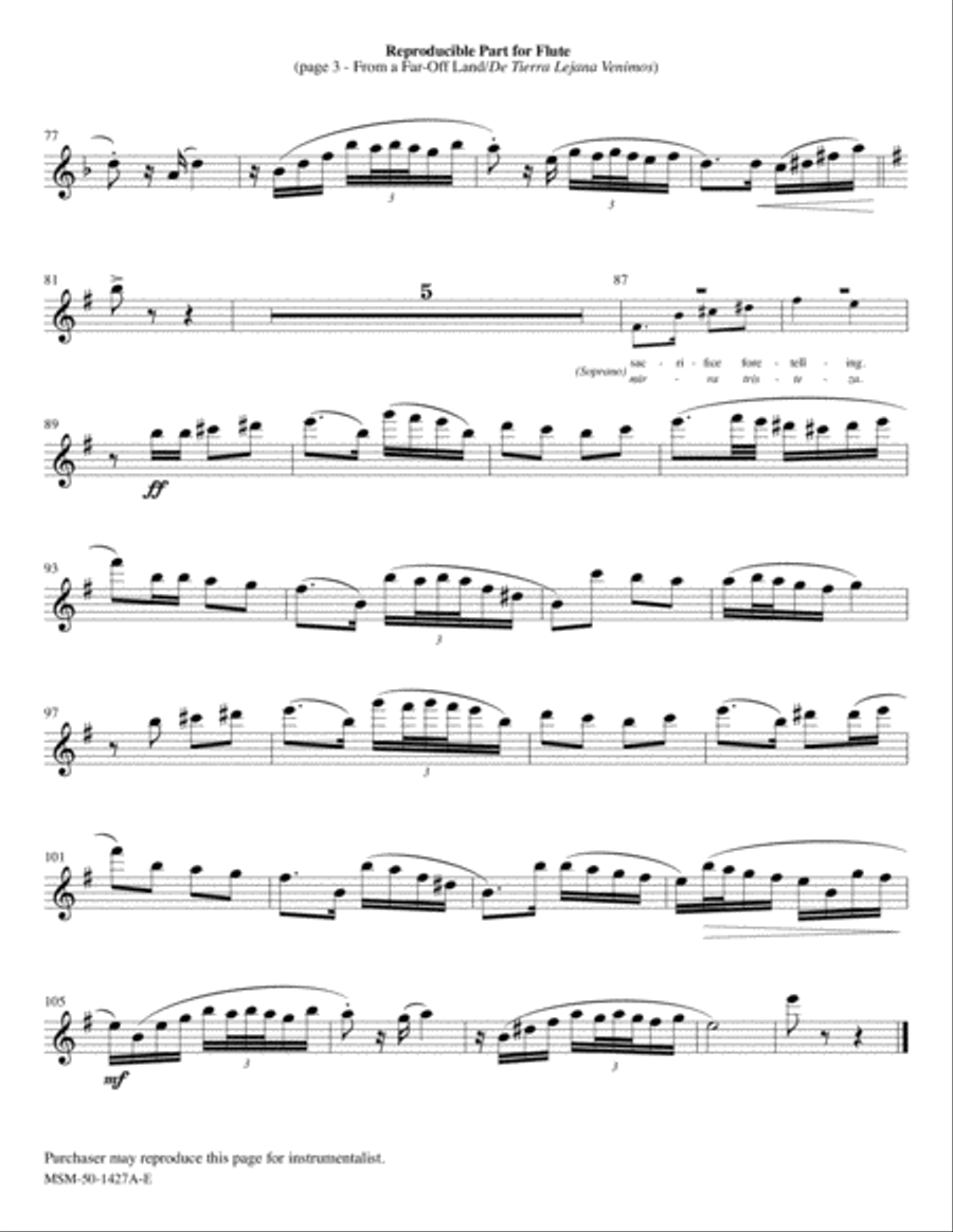 From a Far-Off Land De Tierra Lejana Venimos Choir scores gallery preview page 3