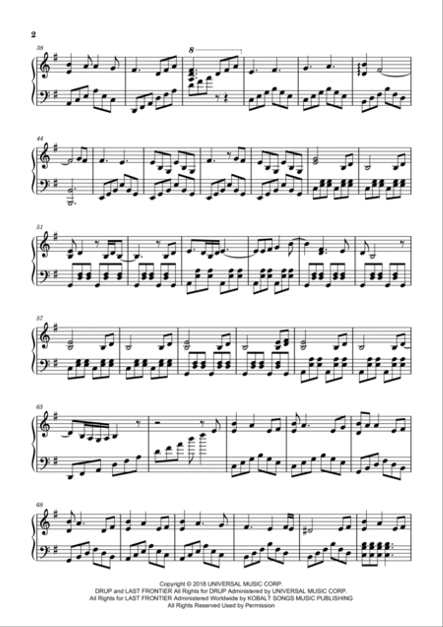 Idontwannabeyouanymore Piano Solo scores gallery preview page 2