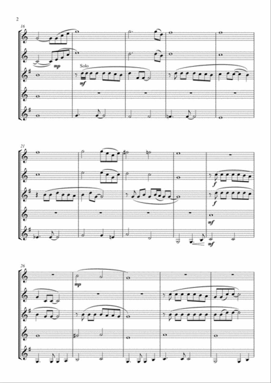 Make You Feel My Love Brass Ensemble scores gallery preview page 2