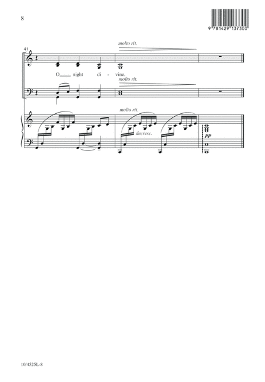 O Night Divine 4-Part scores gallery preview page 9