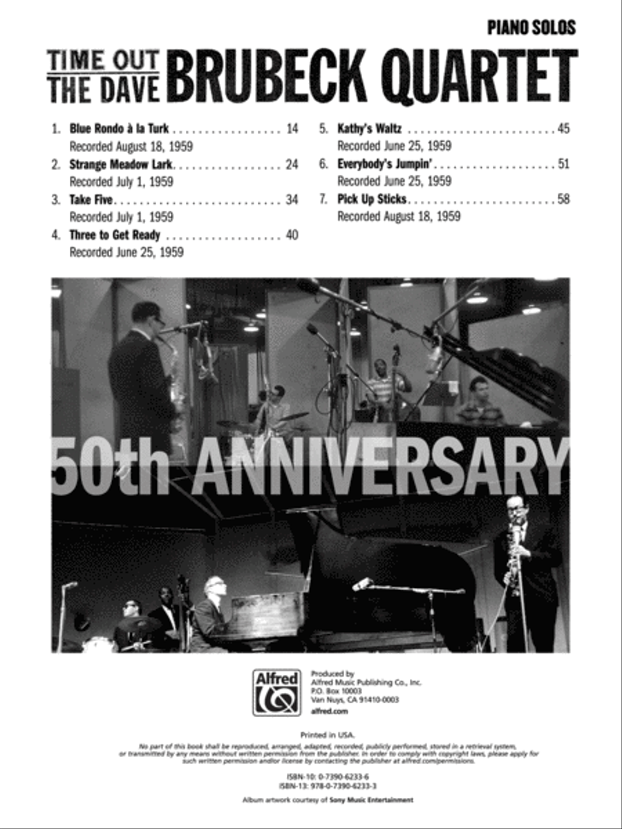 Time Out -- The Dave Brubeck Quartet Piano Solo scores gallery preview page 7