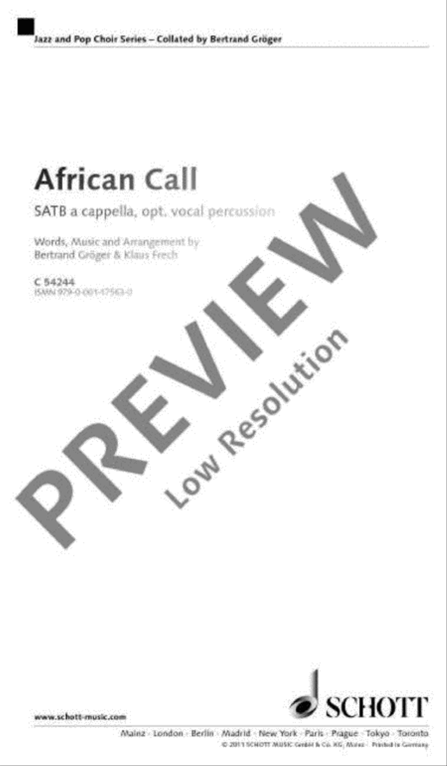 African Call African Call 4-Part scores gallery preview page 2