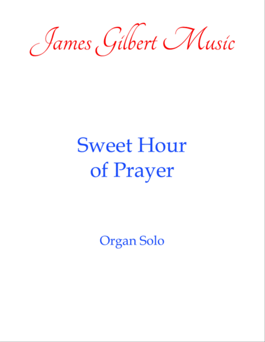 Sweet Hour Of Prayer Organ Solo scores gallery preview page 1