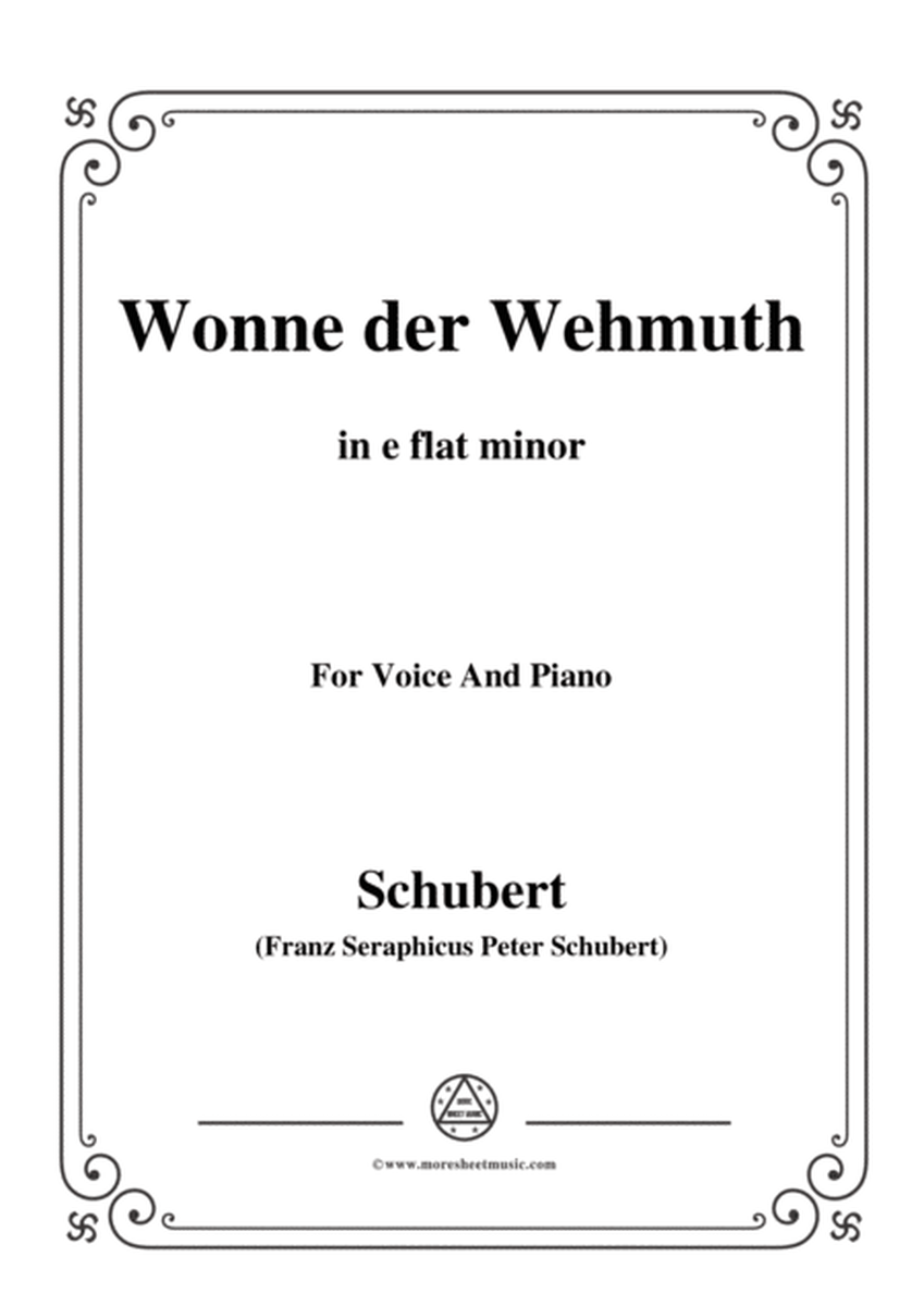 Schubert-Wonne der Wehmuth,Op.115 No.2,in e flat minor,for Voice&Piano image number null