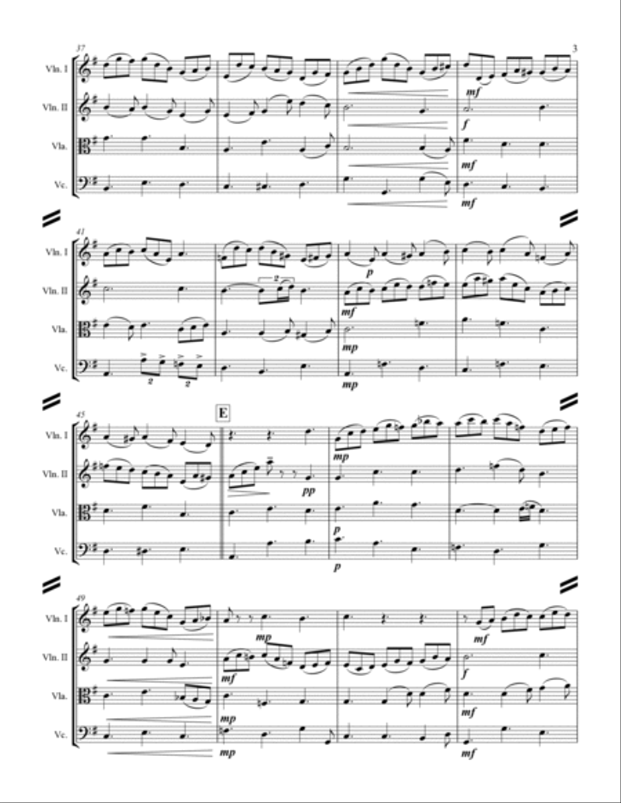 Bach - Jesu, Joy of Man’s Desiring (for String Quartet) String Quartet scores gallery preview page 4