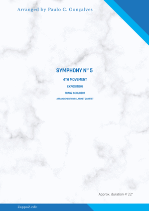SYMPHONY Nº 5 - 4th Movement - Exposition - FRANZ SCHUBERT