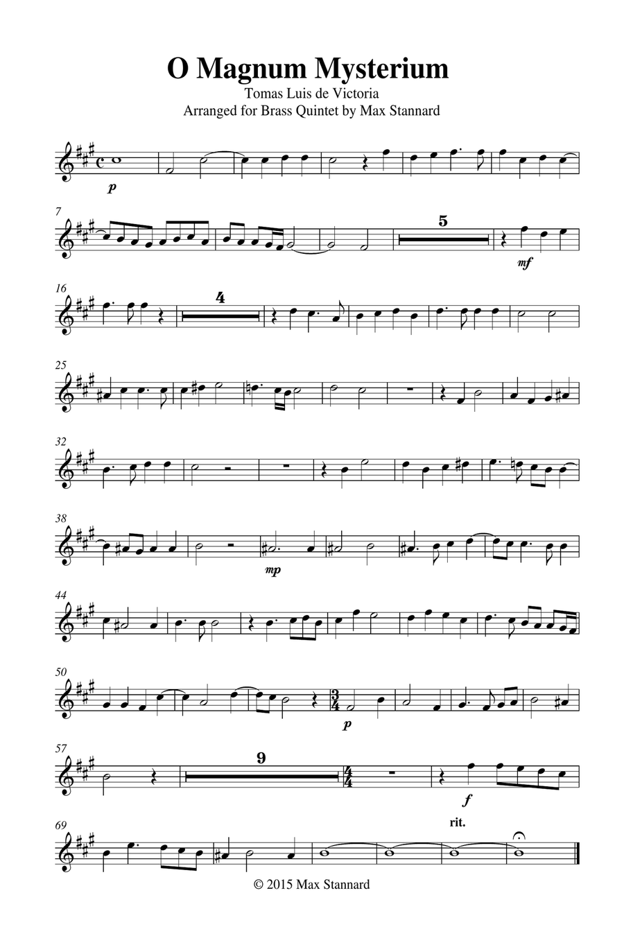 O Magnum Mysterium Brass Ensemble scores gallery preview page 6