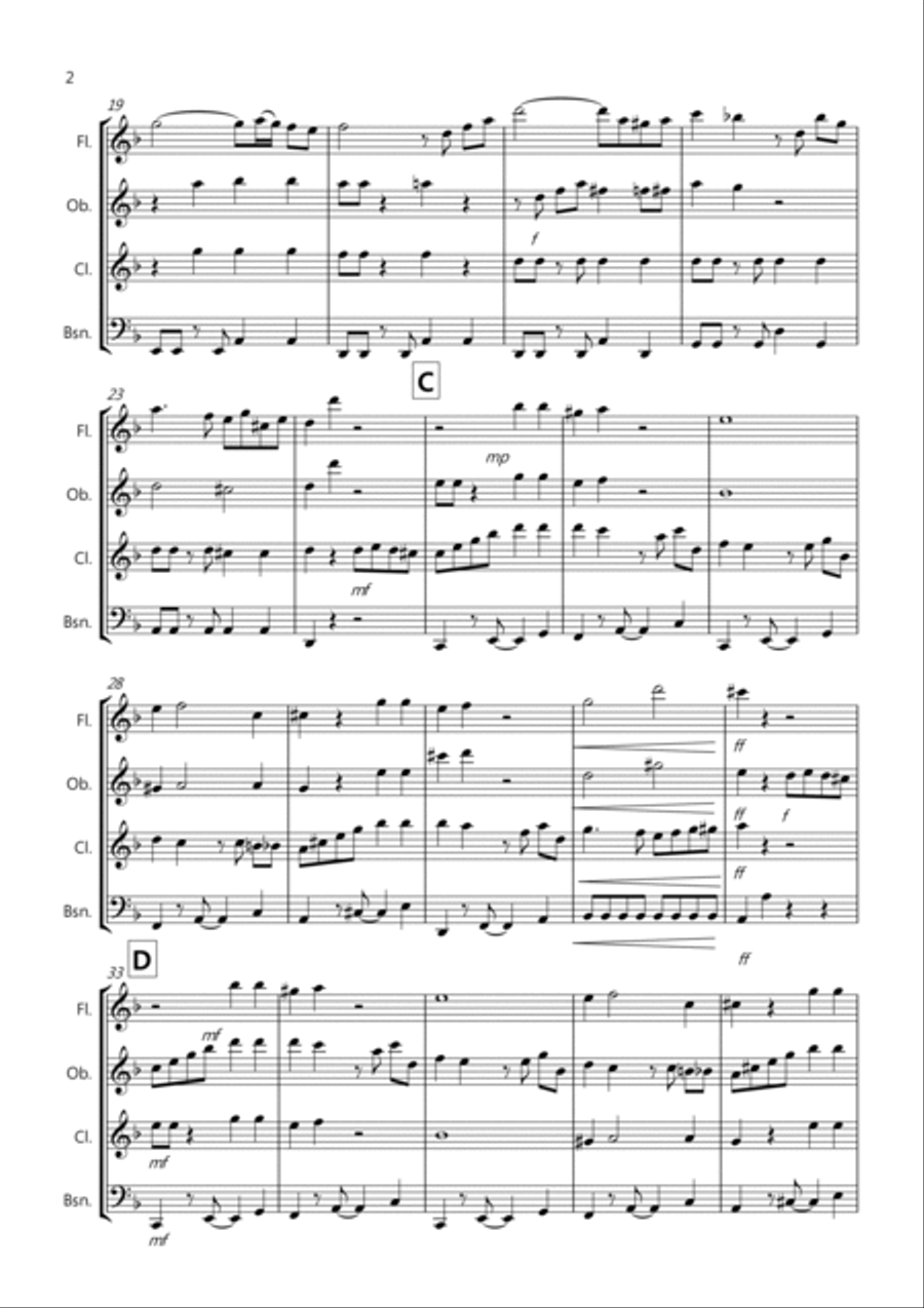 Tasty Tango for Wind Quartet Woodwind Quartet scores gallery preview page 2