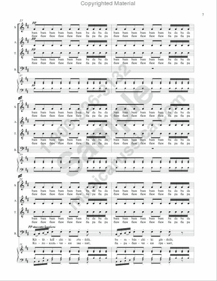 Magpie chatter ('Pushkin Wreath'-No.10) 4-Part scores gallery preview page 6