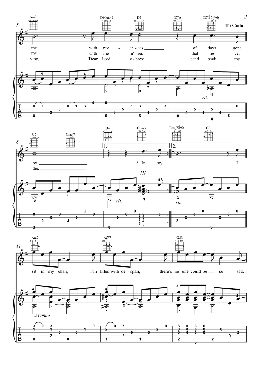 Solitude Solitude Electric Guitar scores gallery preview page 2