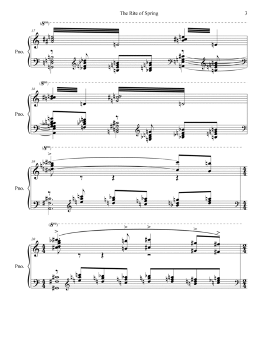 The Rite of Spring Part Two The Sacrifice Piano Solo scores gallery preview page 4