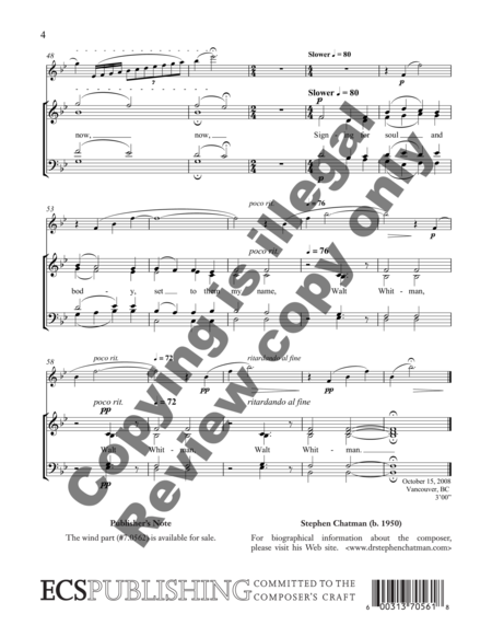 Come, said my soul (Choral score) image number null